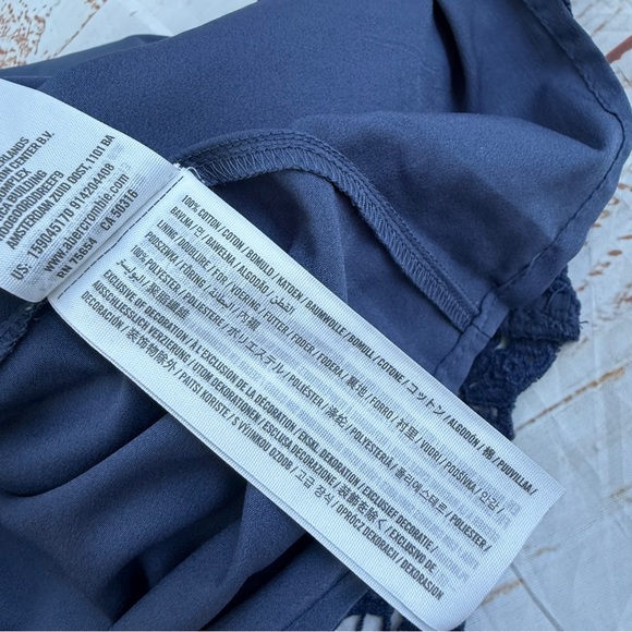 Abercrombie & Fitch Off-Shoulder Embroidered Mini Dress | Size XS‎ | Boho Vibes - Picture 5 of 9